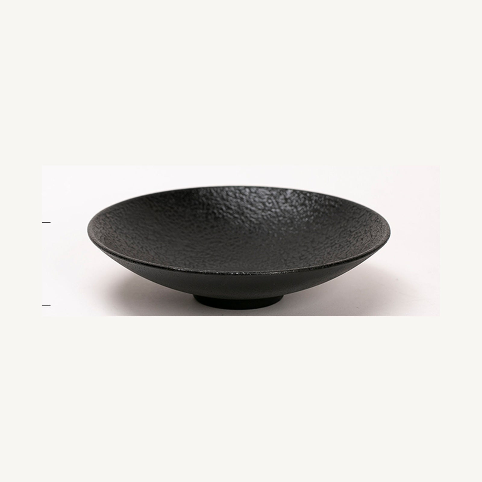 Red Crocodile Texture Lacquer Round Fruit Tray - Black