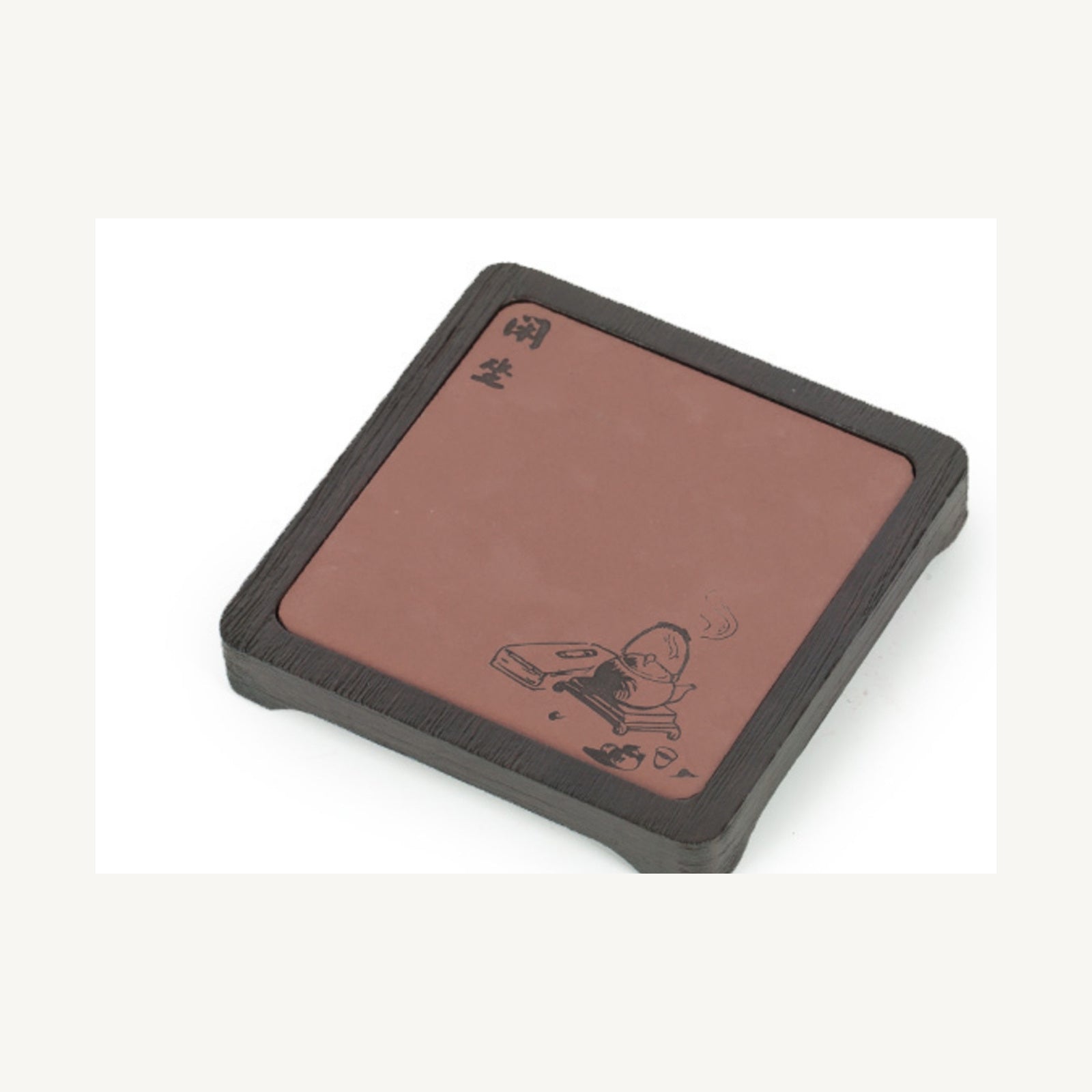 Red Minnan Brick Gongfu Dry Tea Tray for Chinese Tea Rituals - Quiet Sitting
