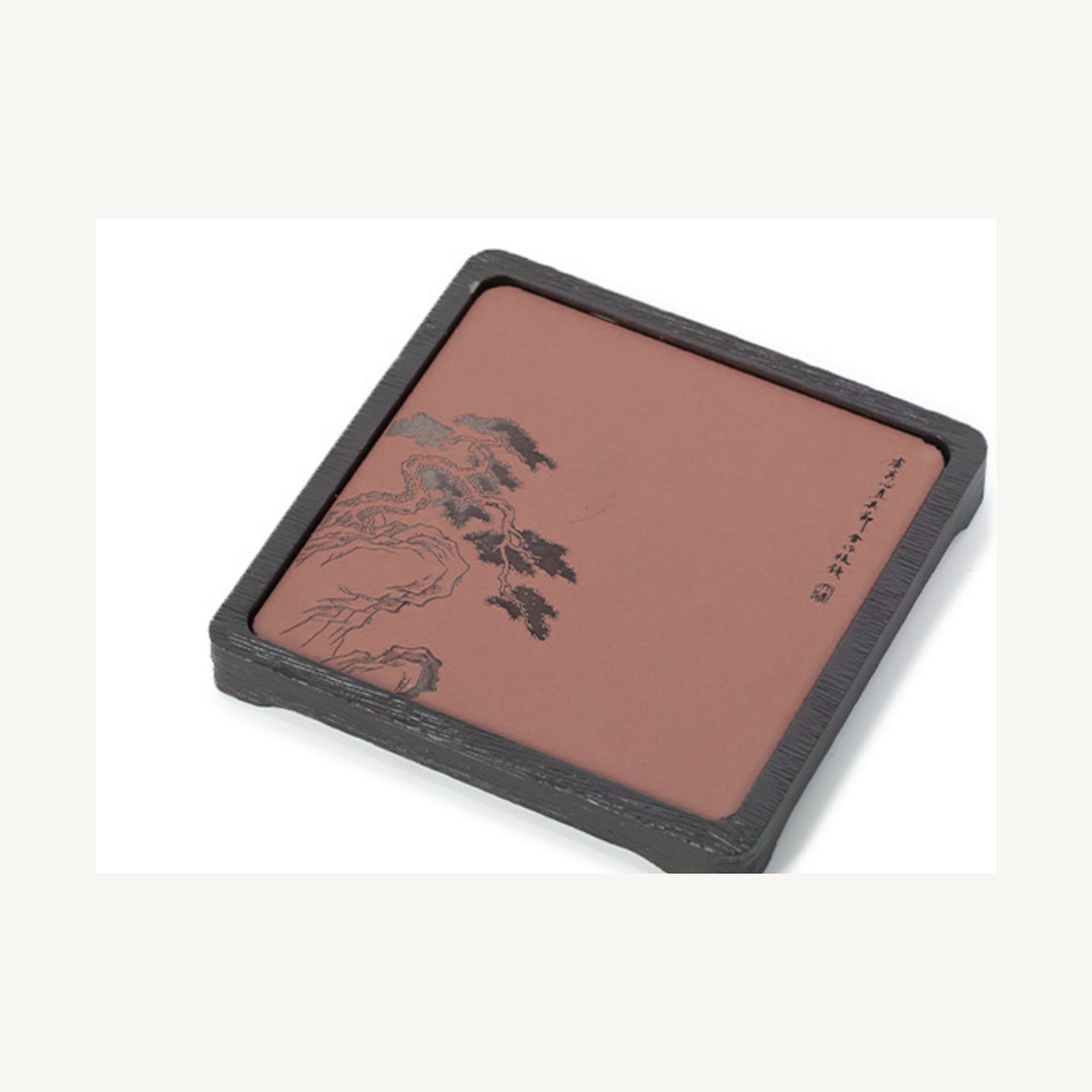 Red Minnan Brick Gongfu Dry Tea Tray for Chinese Tea Rituals - South Mountain Pine