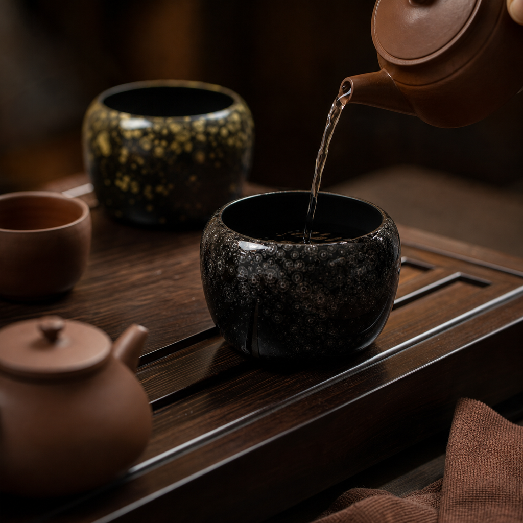 Chinese Tea Accessory - 漆器-玄珠水方
