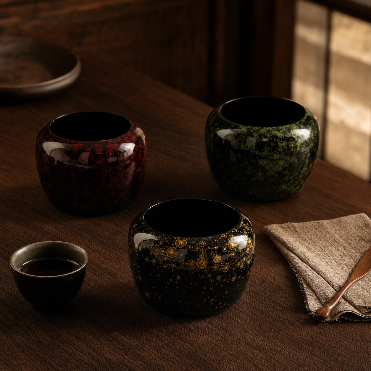Chinese Tea Accessory - 漆器-玄珠水方