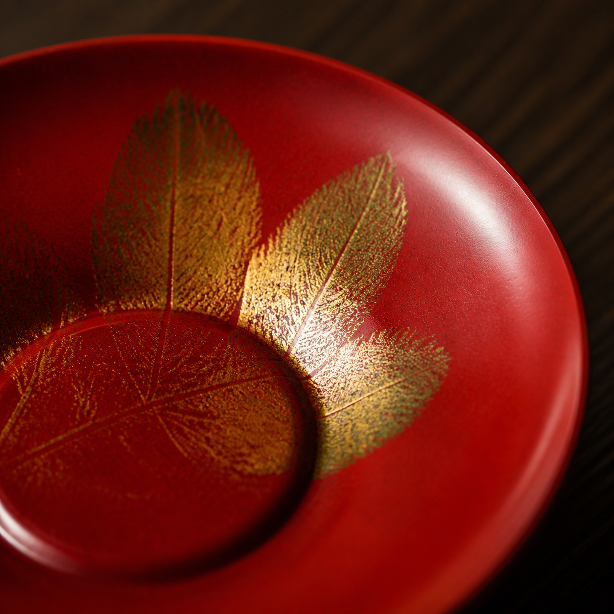 Cicada Wing Iron Finish Lacquer Tea Cup Coaster Set