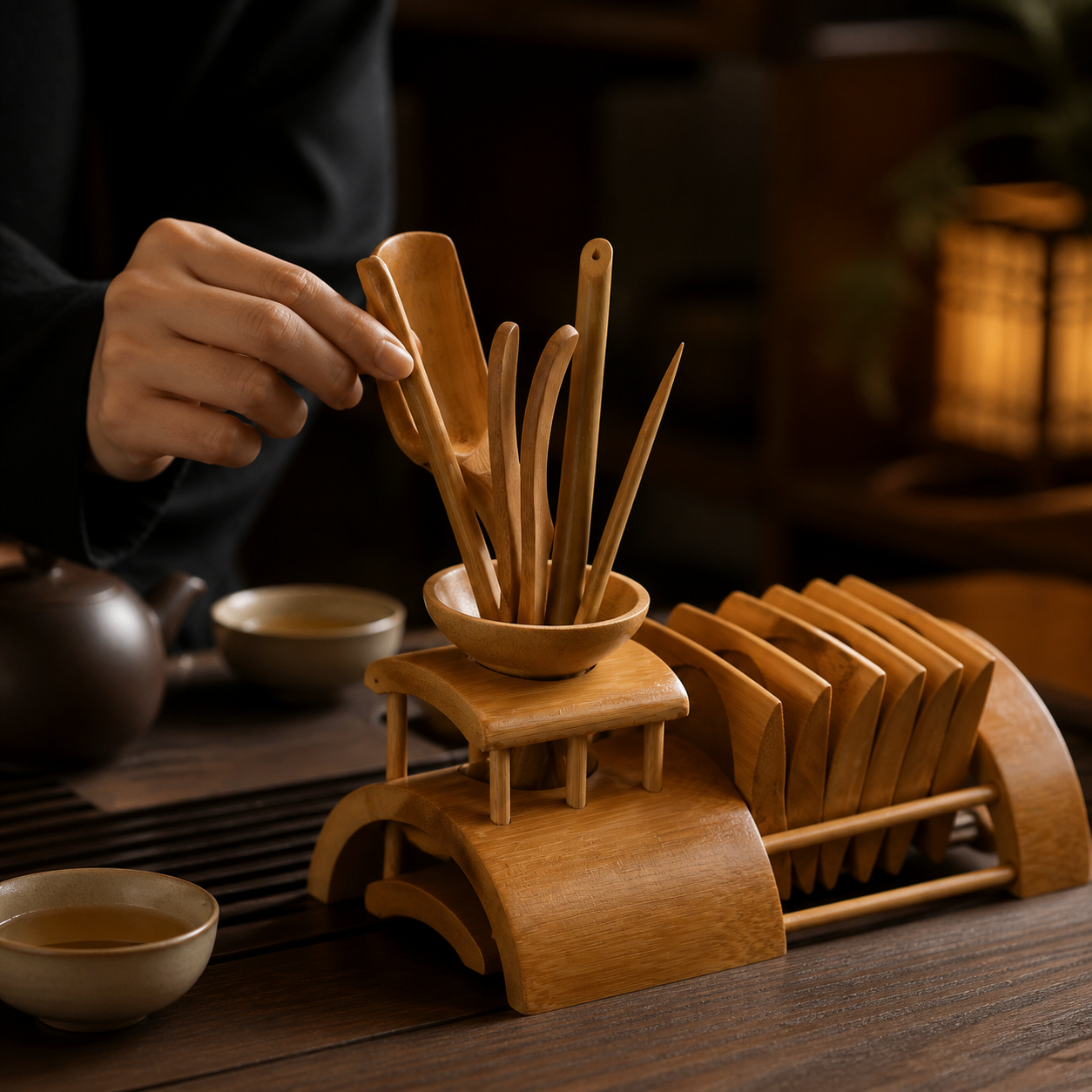 Plum Blossom Orchid Gongfu Tea Tool Set