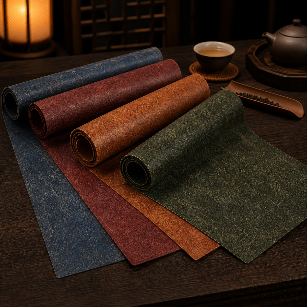 Leather Chinese Tea Mat for Gongfu Table