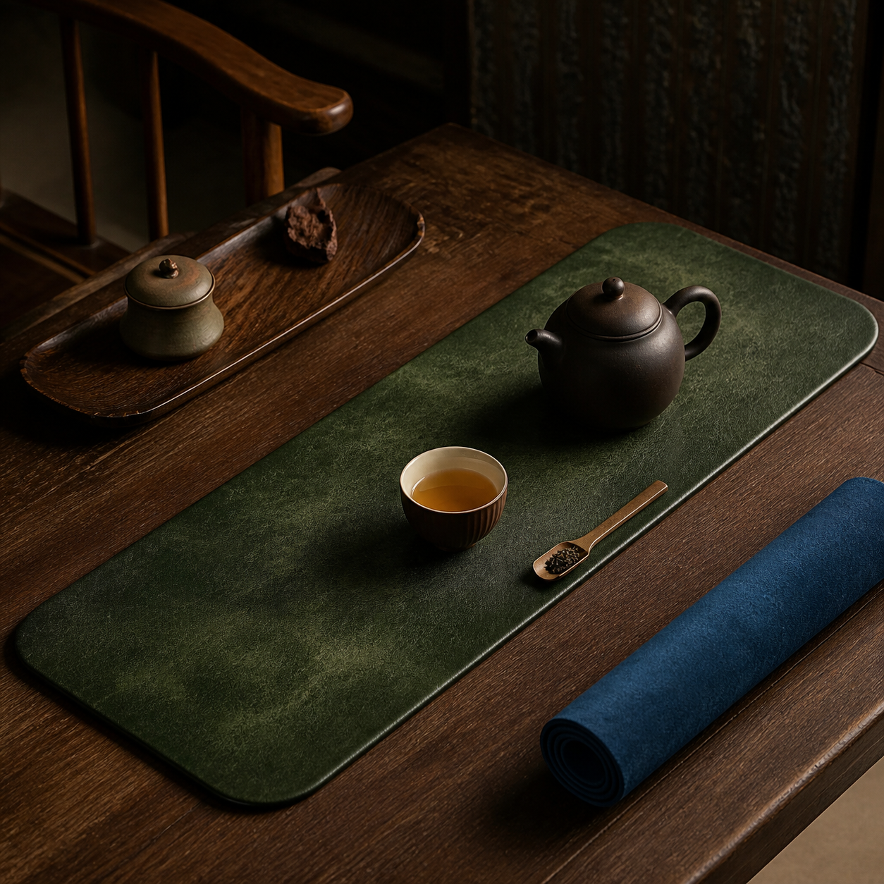 Leather Chinese Tea Mat for Gongfu Table
