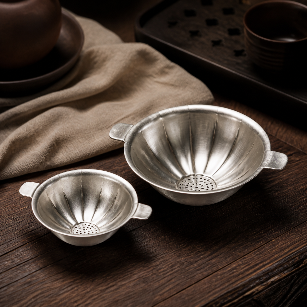 Pine Chinese Tea Strainer for Chinese Tea Rituals