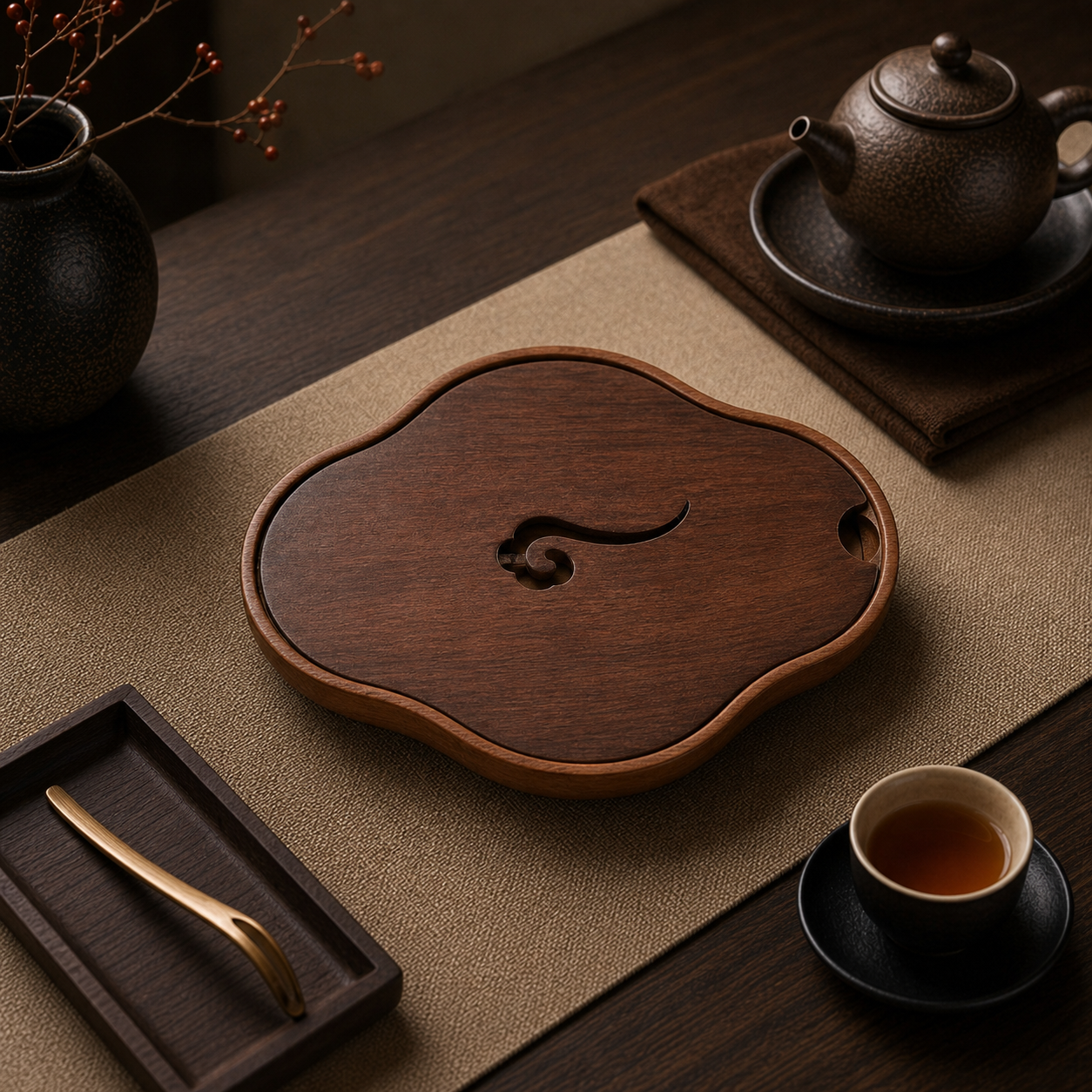 Auspicious Cloud Tea Waste Bowl for Chinese Tea Rituals