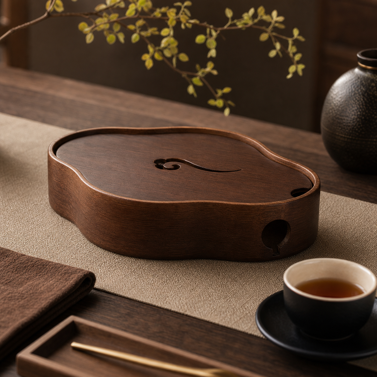 Auspicious Cloud Tea Waste Bowl for Chinese Tea Rituals