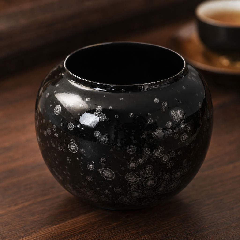 Lacquer Tea Waste Bowl - 漆器建水虚谷