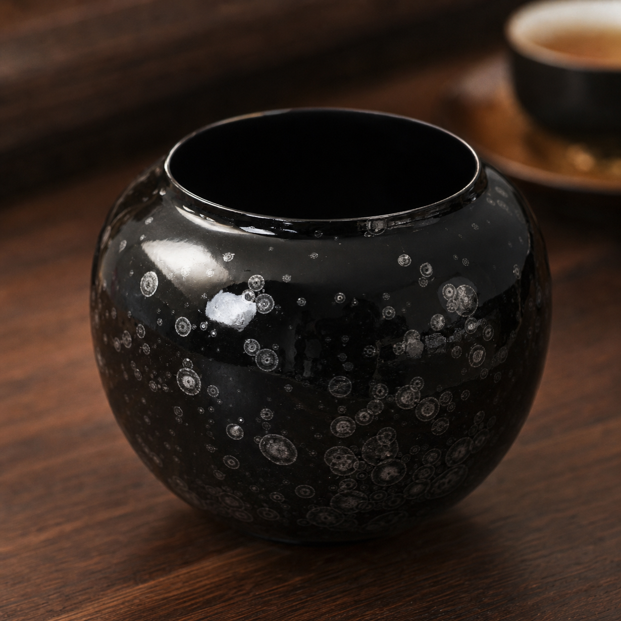 Lacquer Tea Waste Bowl - 漆器建水虚谷