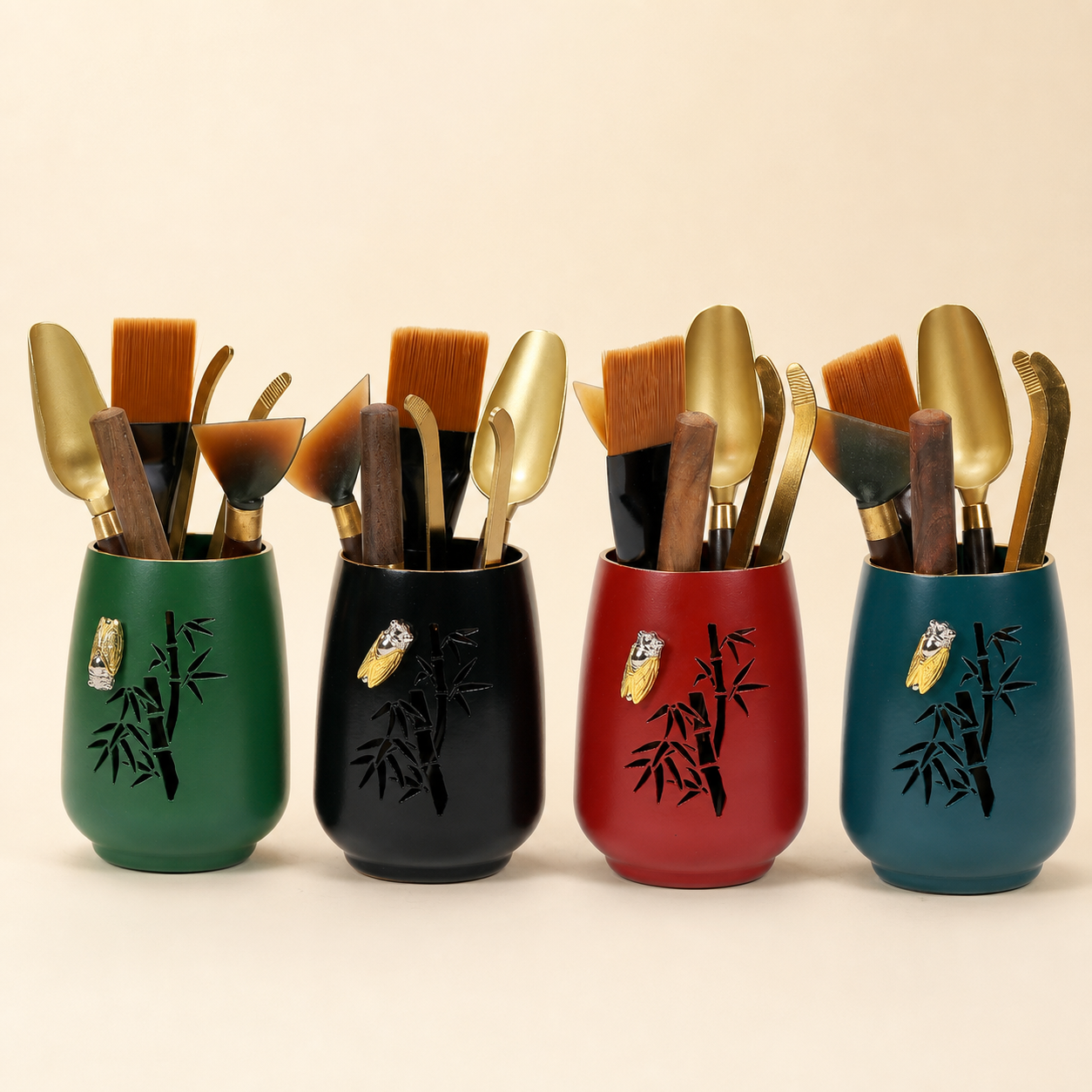 Chinese Tea Utensil Set - 老铁漆器茶道鸣夏