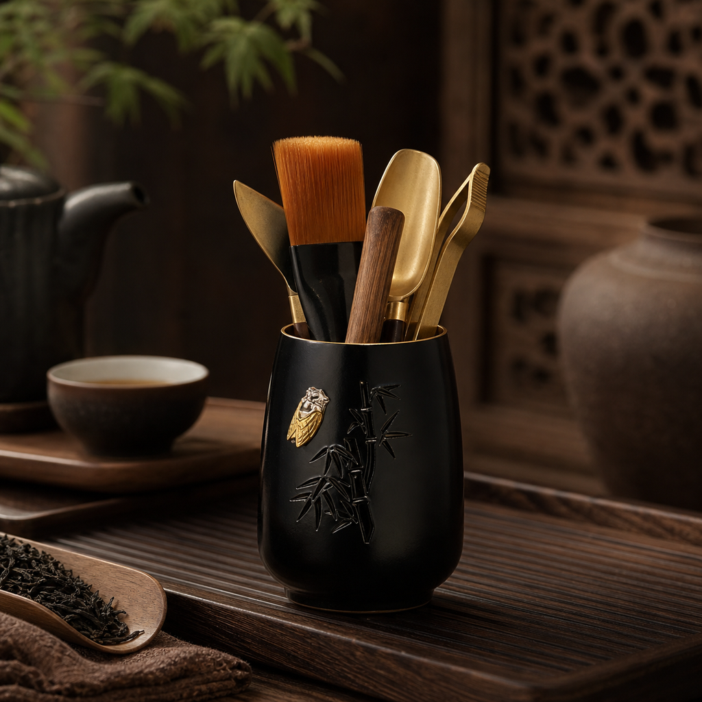 Chinese Tea Utensil Set - 老铁漆器茶道鸣夏