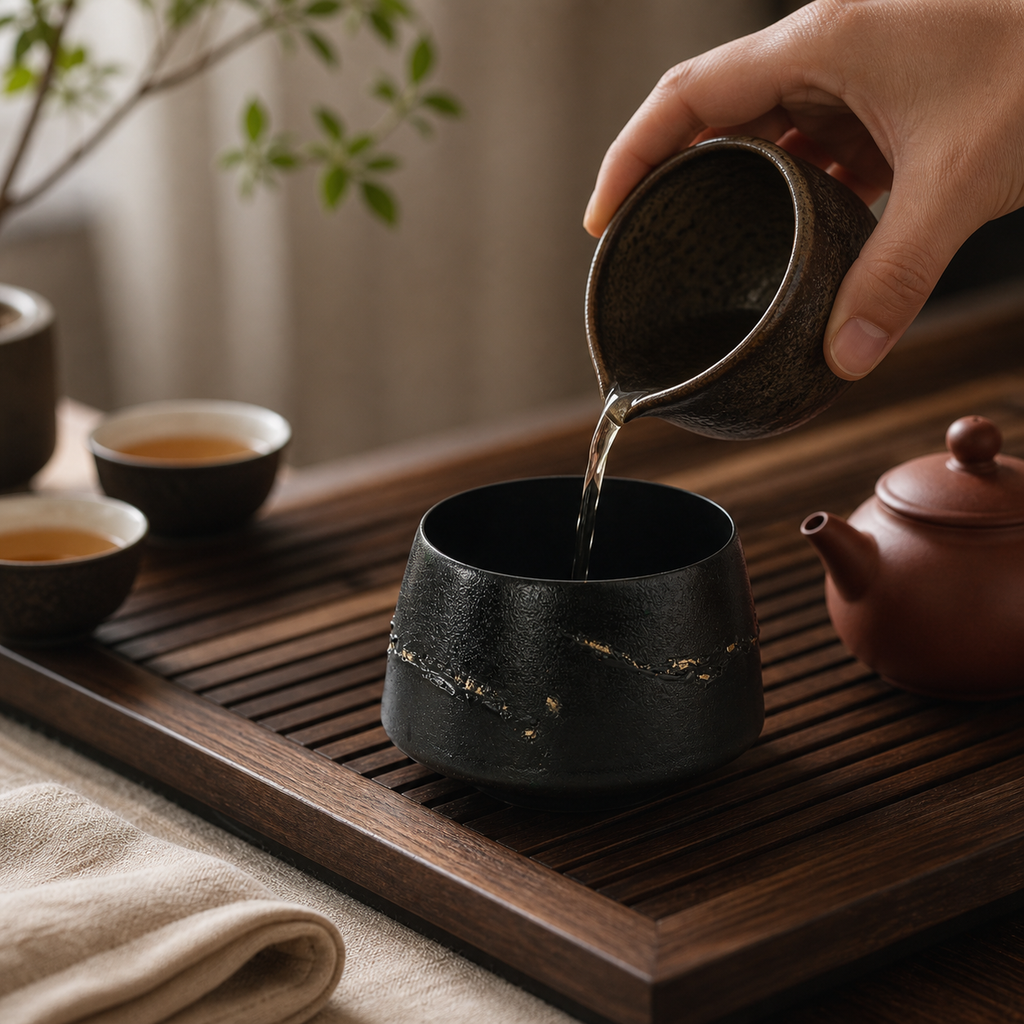 Lacquer Tea Waste Bowl - 漆器水方如是