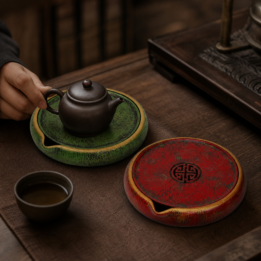 Gongfu Tea Tray - 漆器珠圆干泡