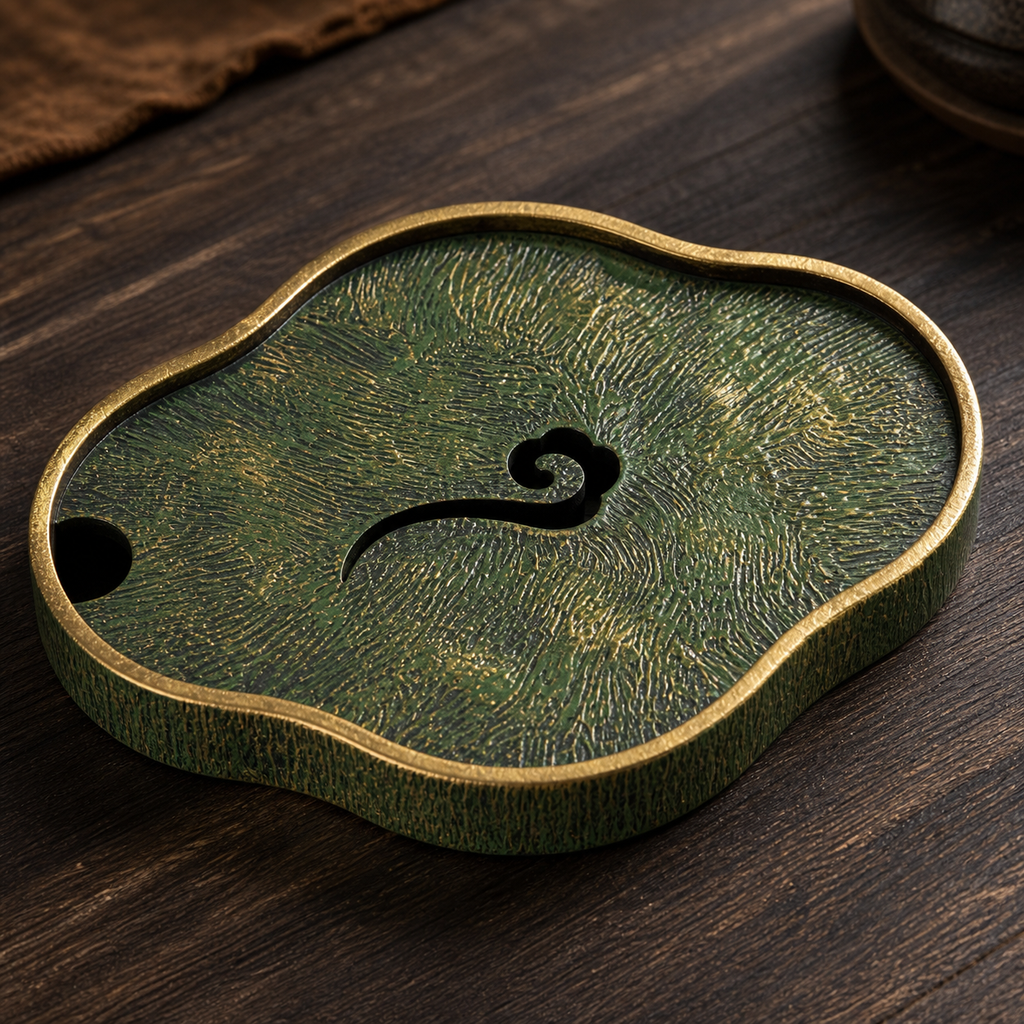 Gongfu Tea Tray - 漆器干泡盘祥云