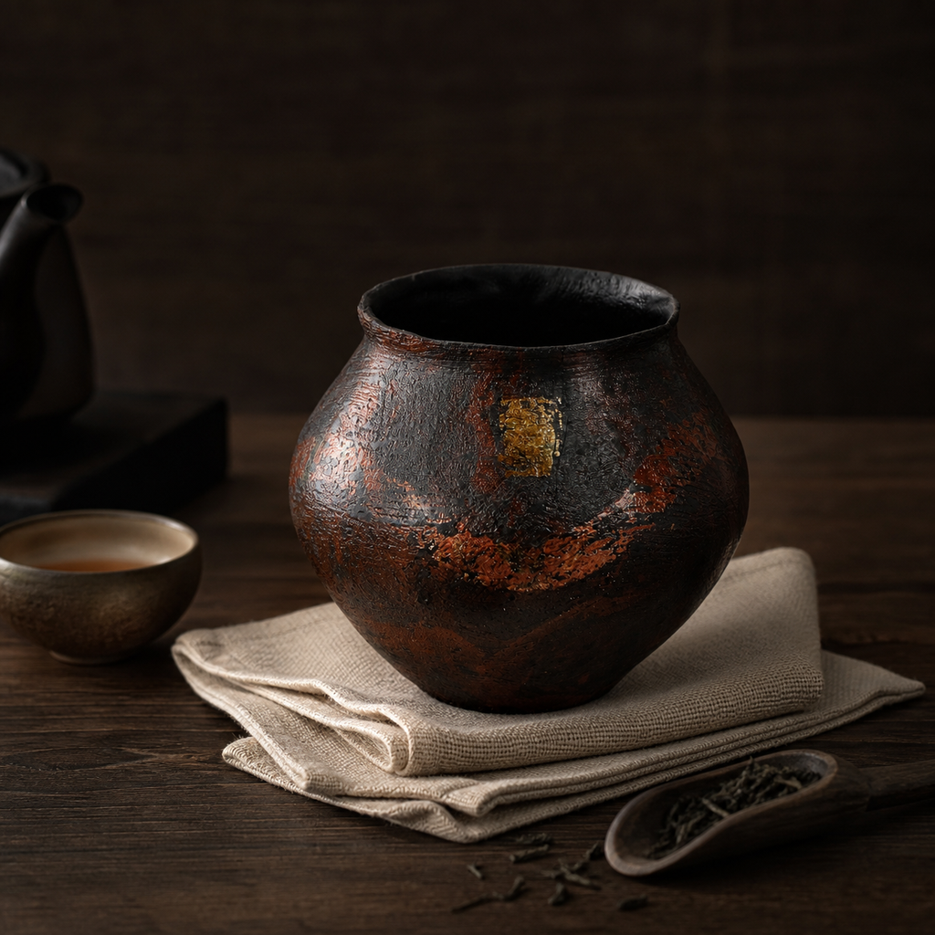 Lacquer Tea Waste Bowl - 大漆脱胎建水敦煌