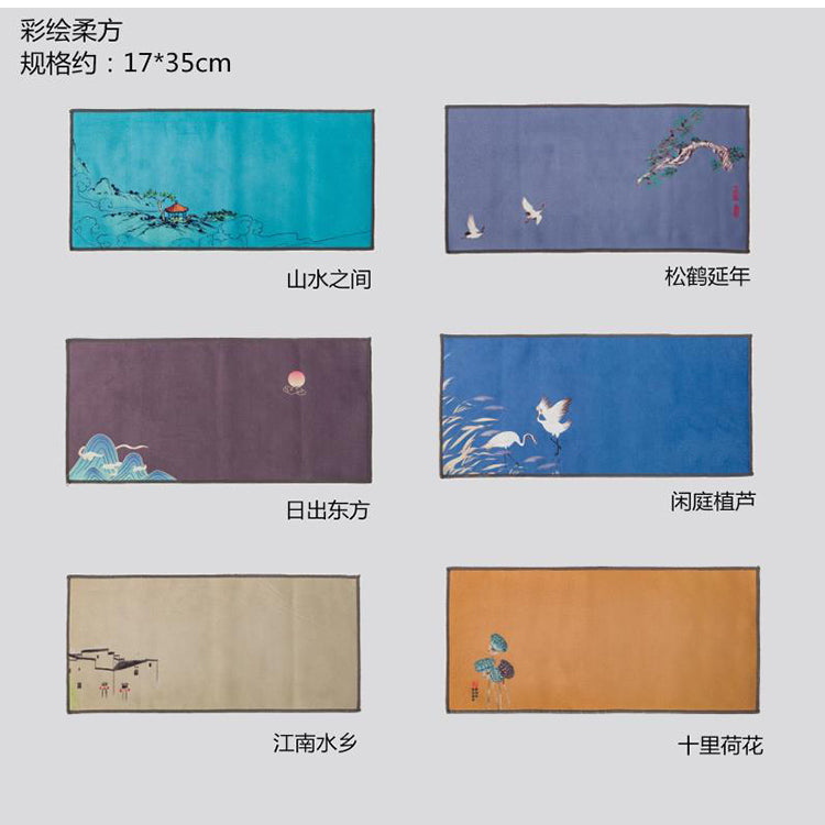 Chinese Tea Cloth - 彩绘柔方01