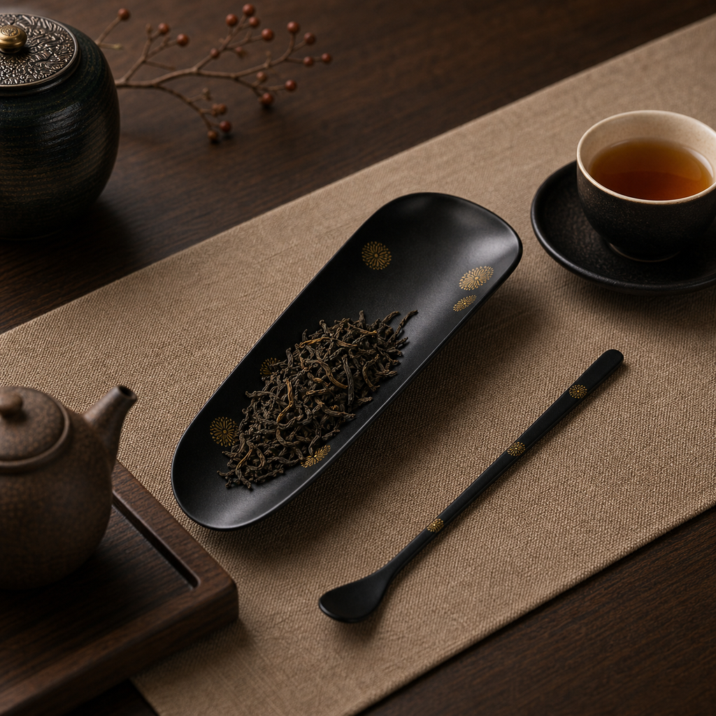 Lacquer Tea Scoop for Chinese Tea Ceremony