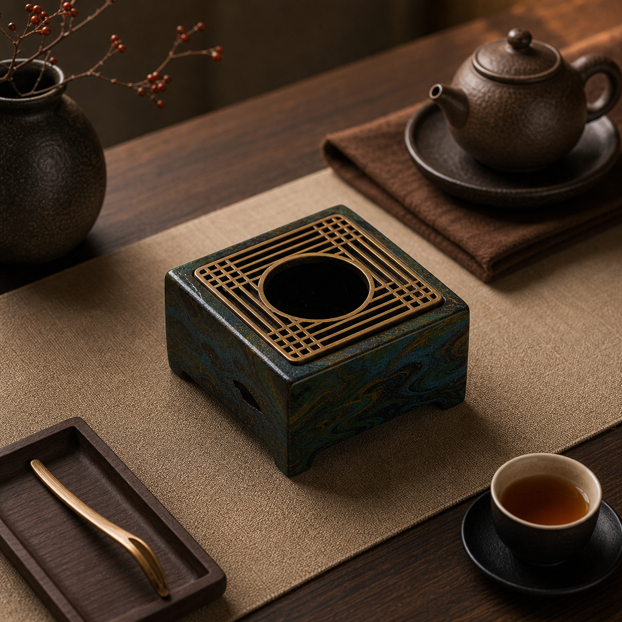 Lacquer Tea Warmer for Gongfu Tea Set